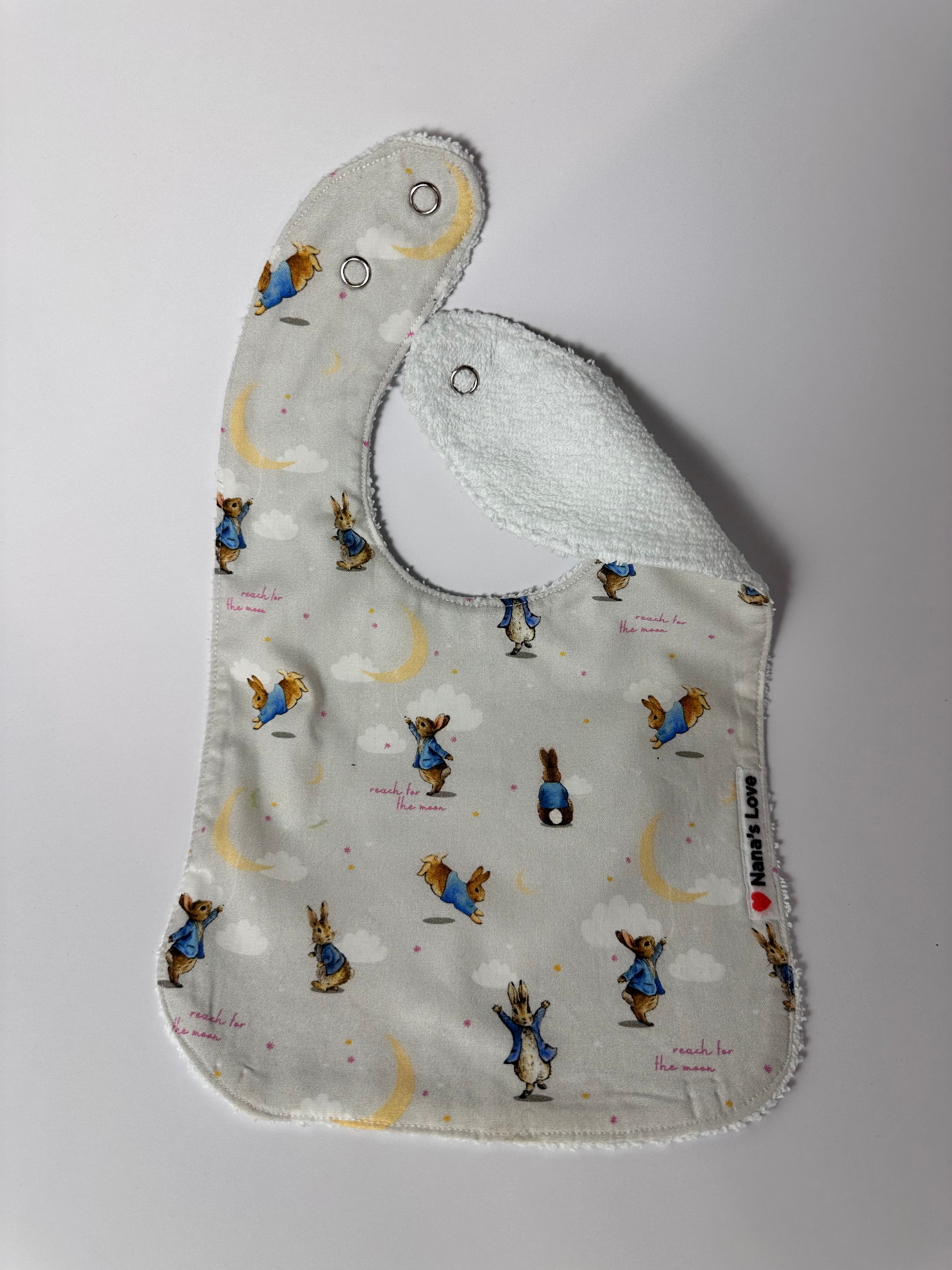 Feeding Bib - Peter Rabbit reach for the moon