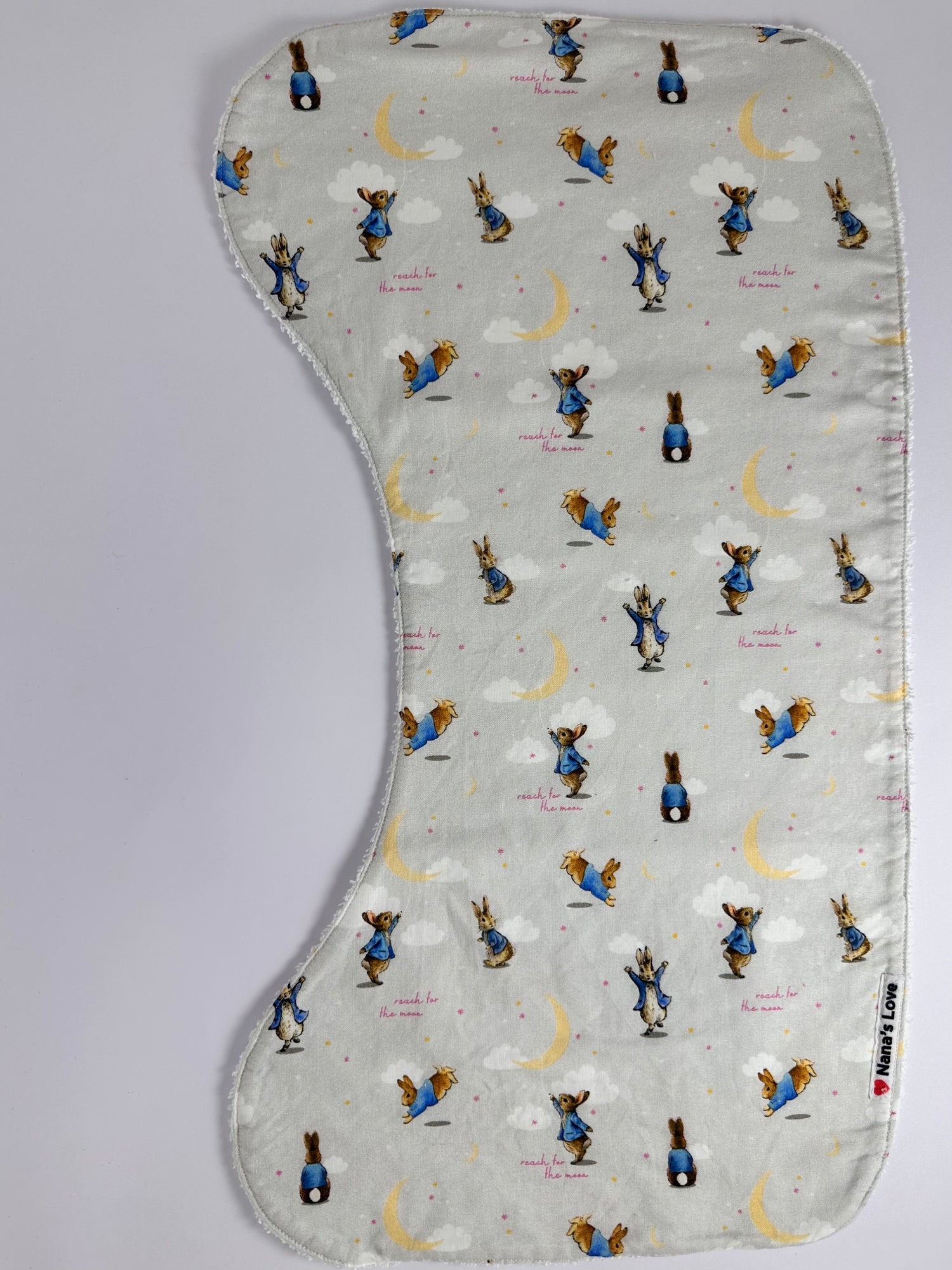 Burp Cloth - Peter Rabbit reach for the moon