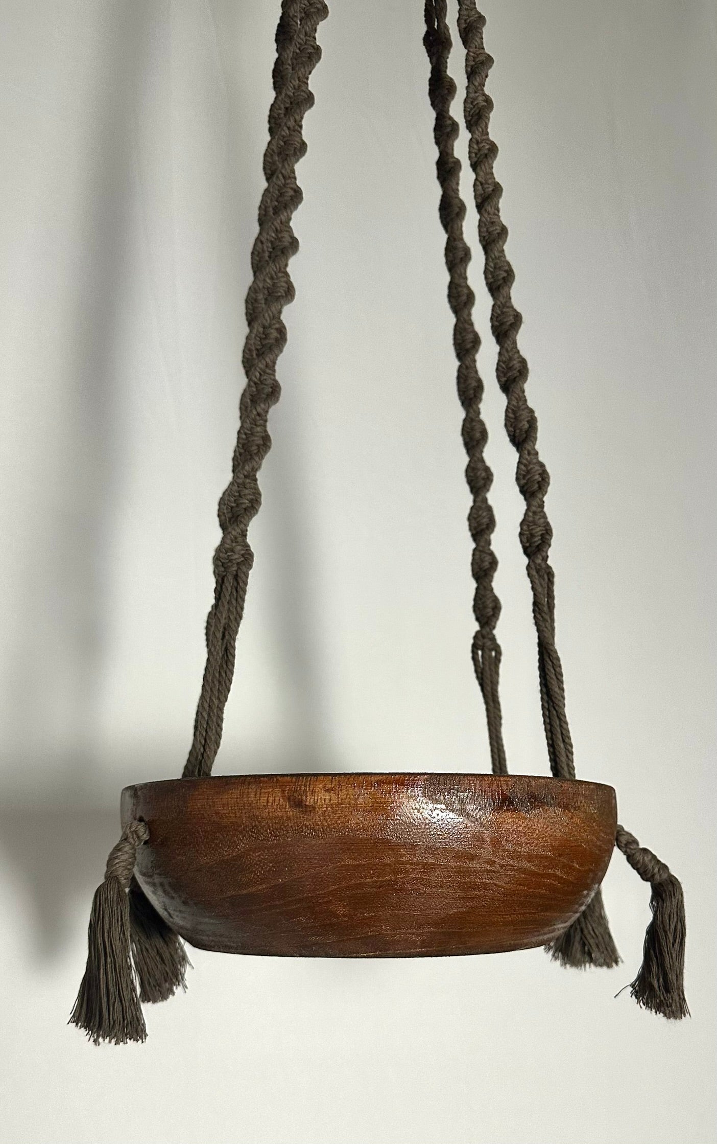 Taupe Macrame Plant Holder Hanger