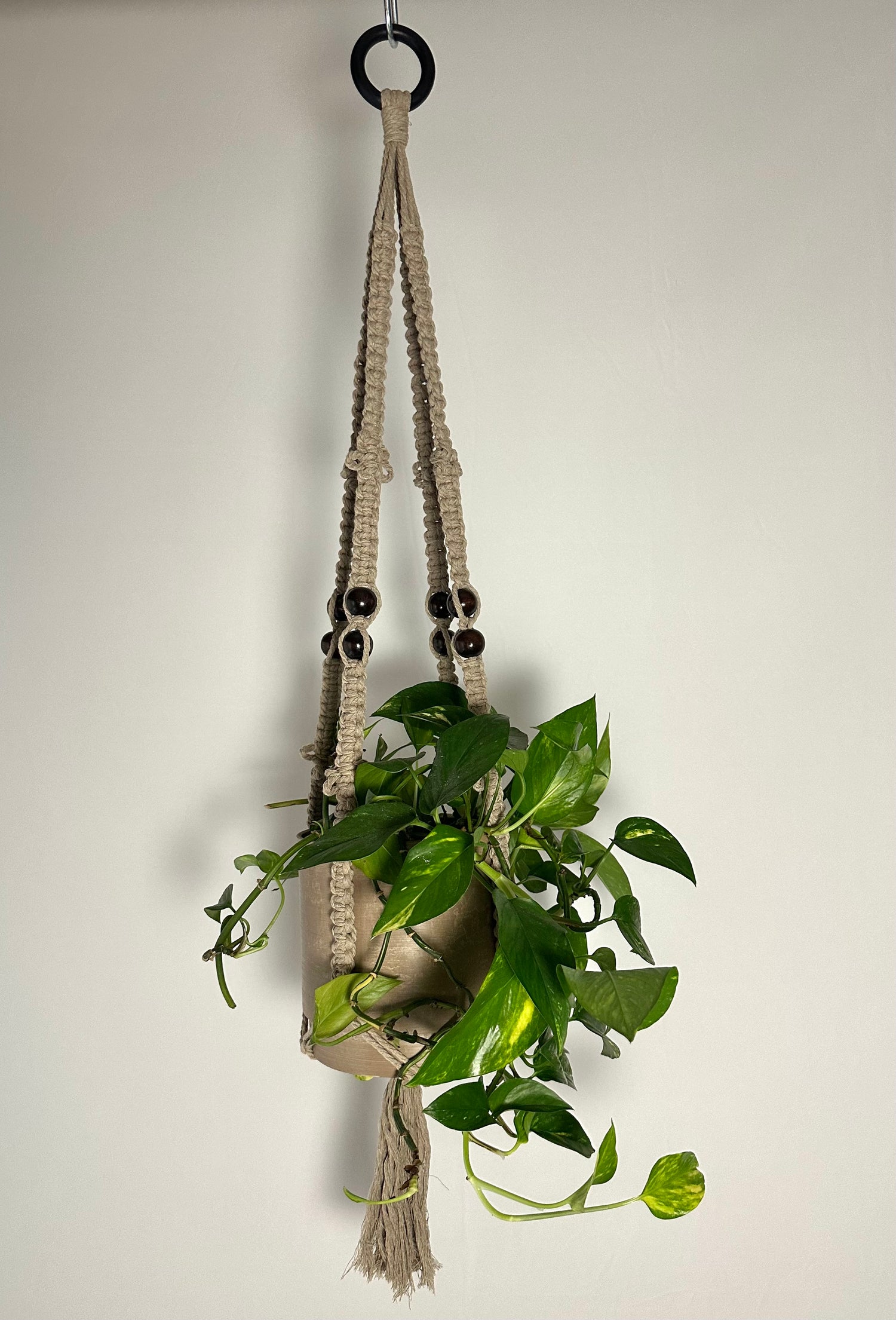 115cm Light Brown Macrame Plant Hanger