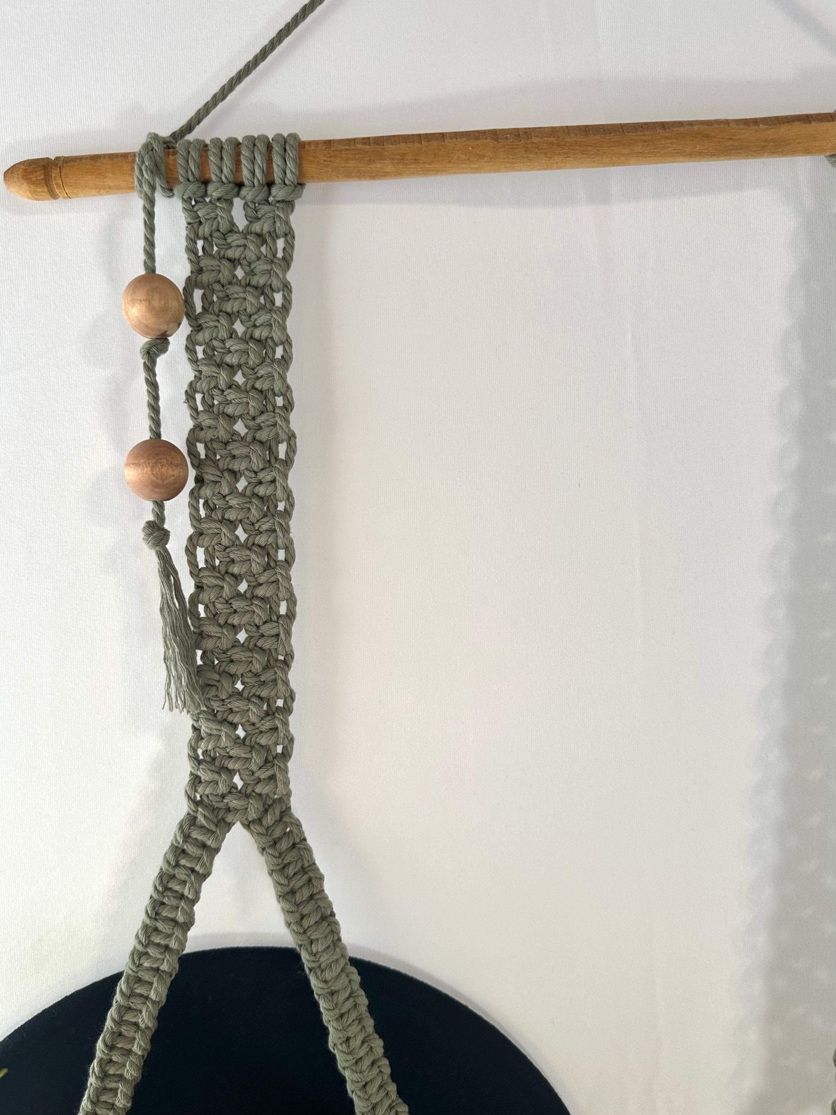 Caravan/Home 101cm Olive Macrame Hat Holder