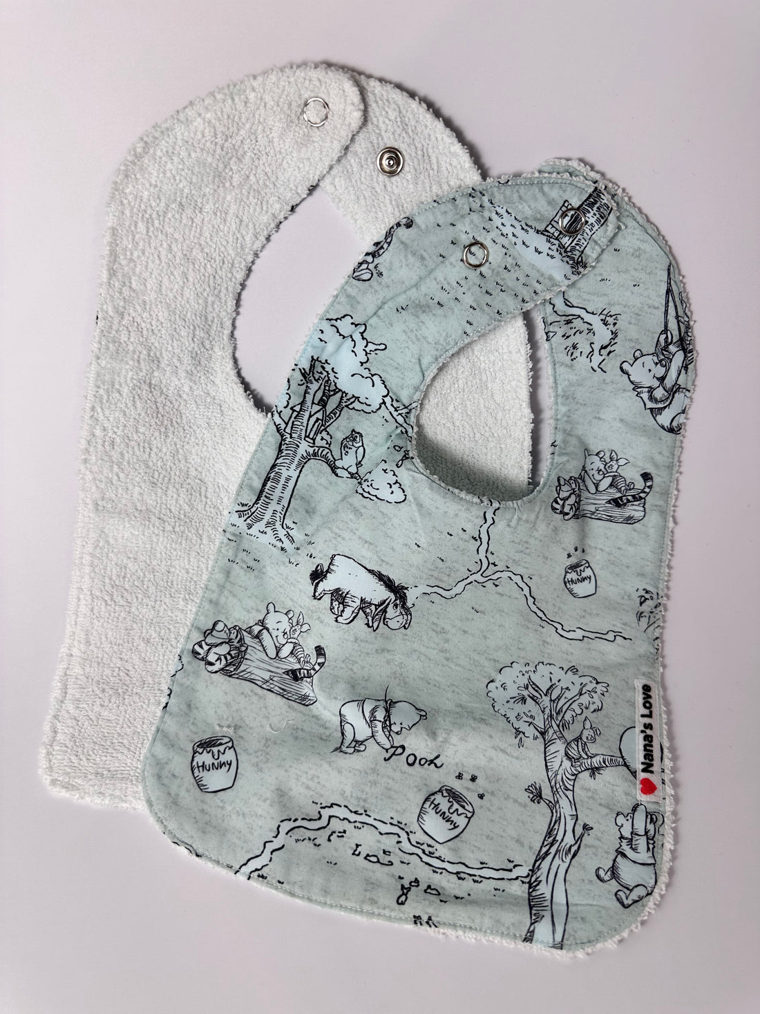 Feeding Bib - Winnie the Pooh Sketch Print