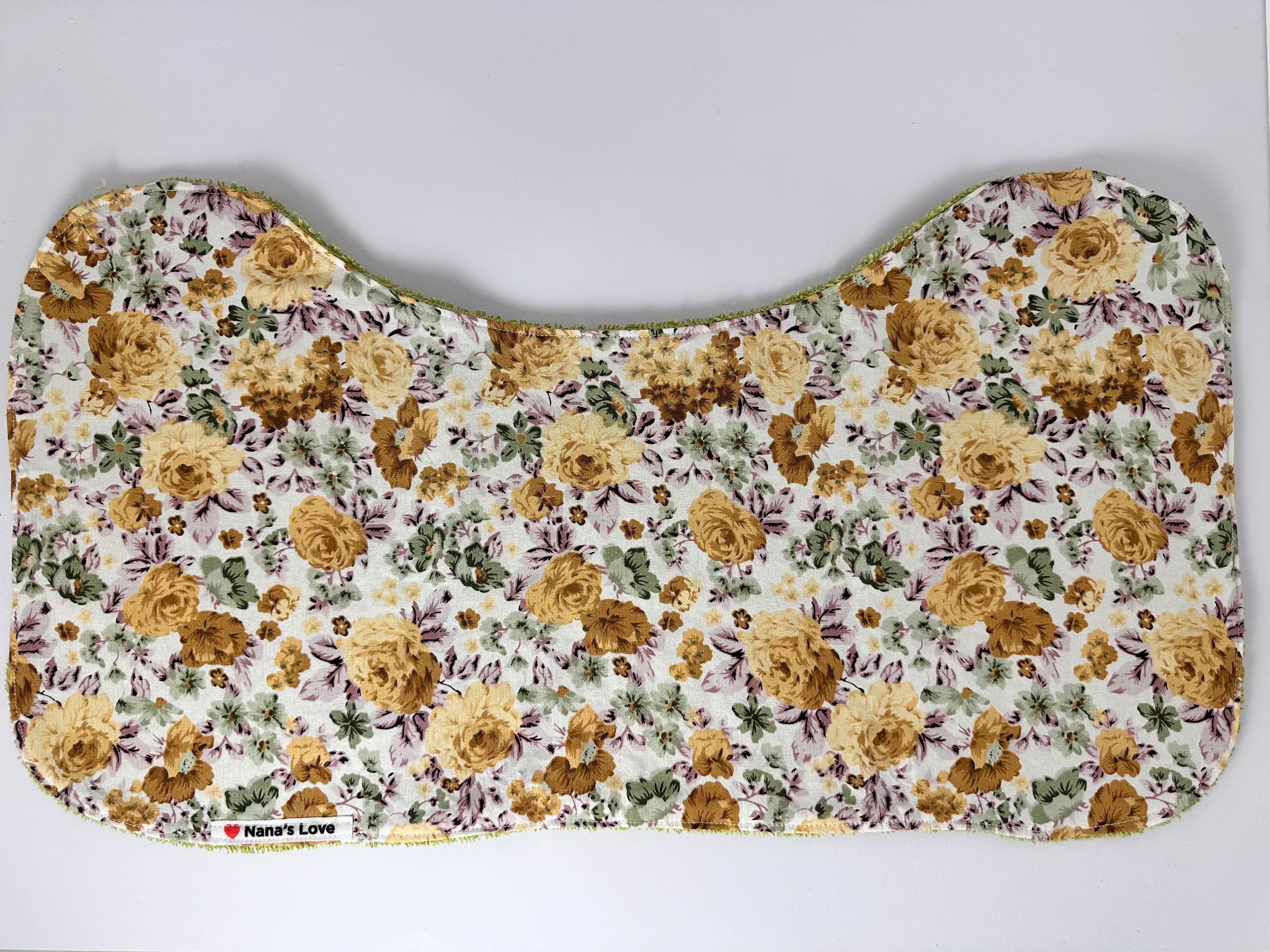 Burp Cloth - Floral Green