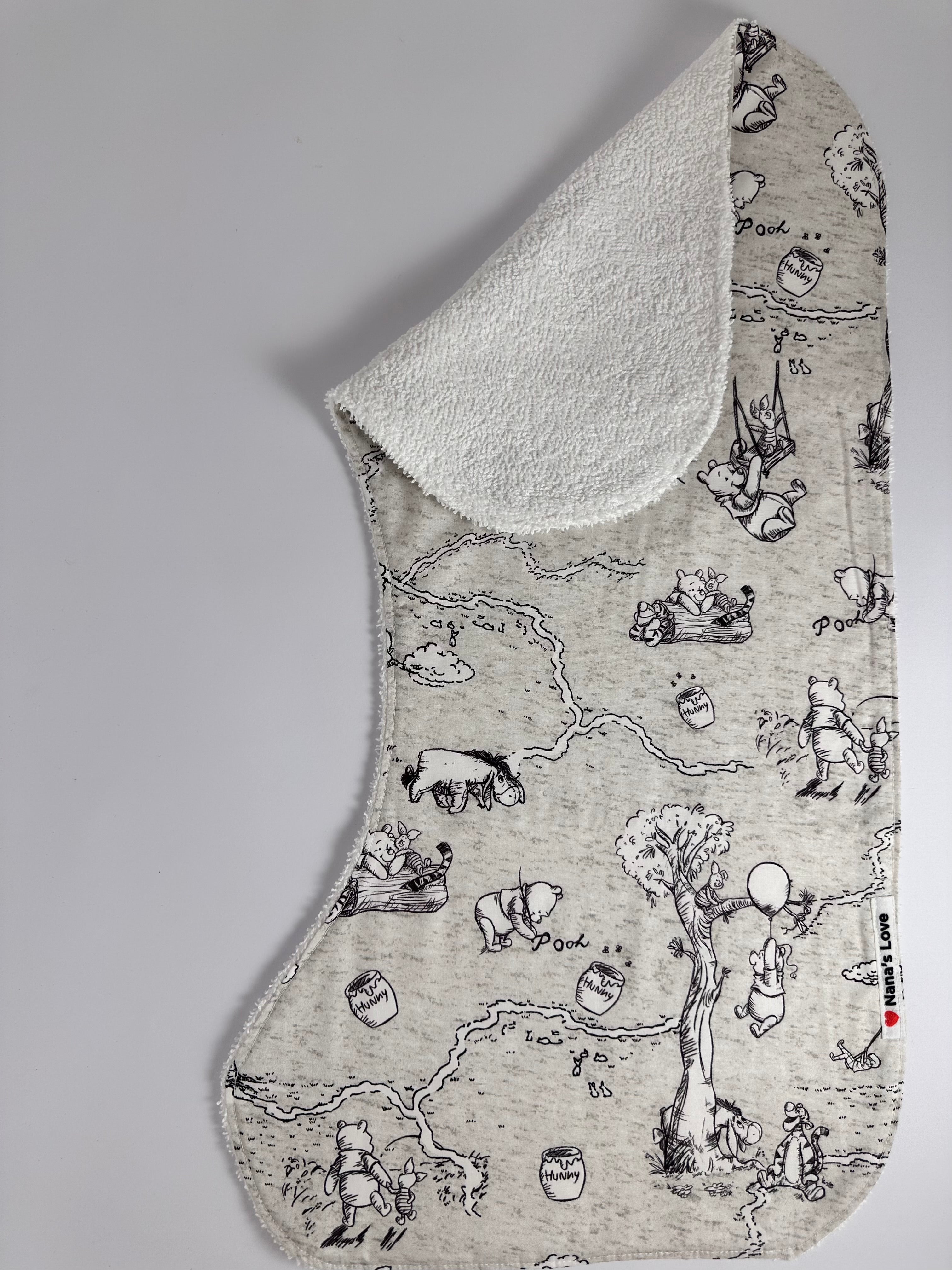 Burp Cloth - Winnie the Pooh Sketches Print