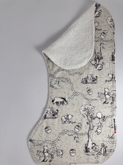 Burp Cloth - Winnie the Pooh Sketches Print