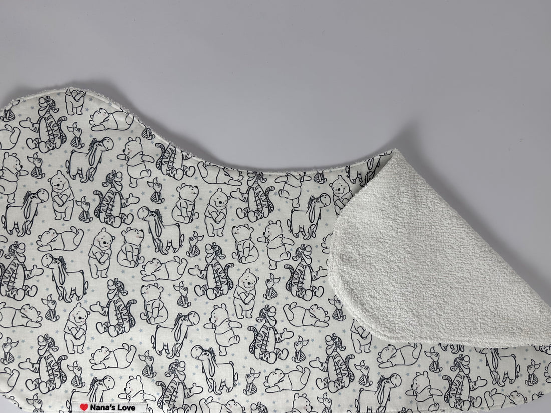 Burp Cloth - Winnie the Pooh Sketches