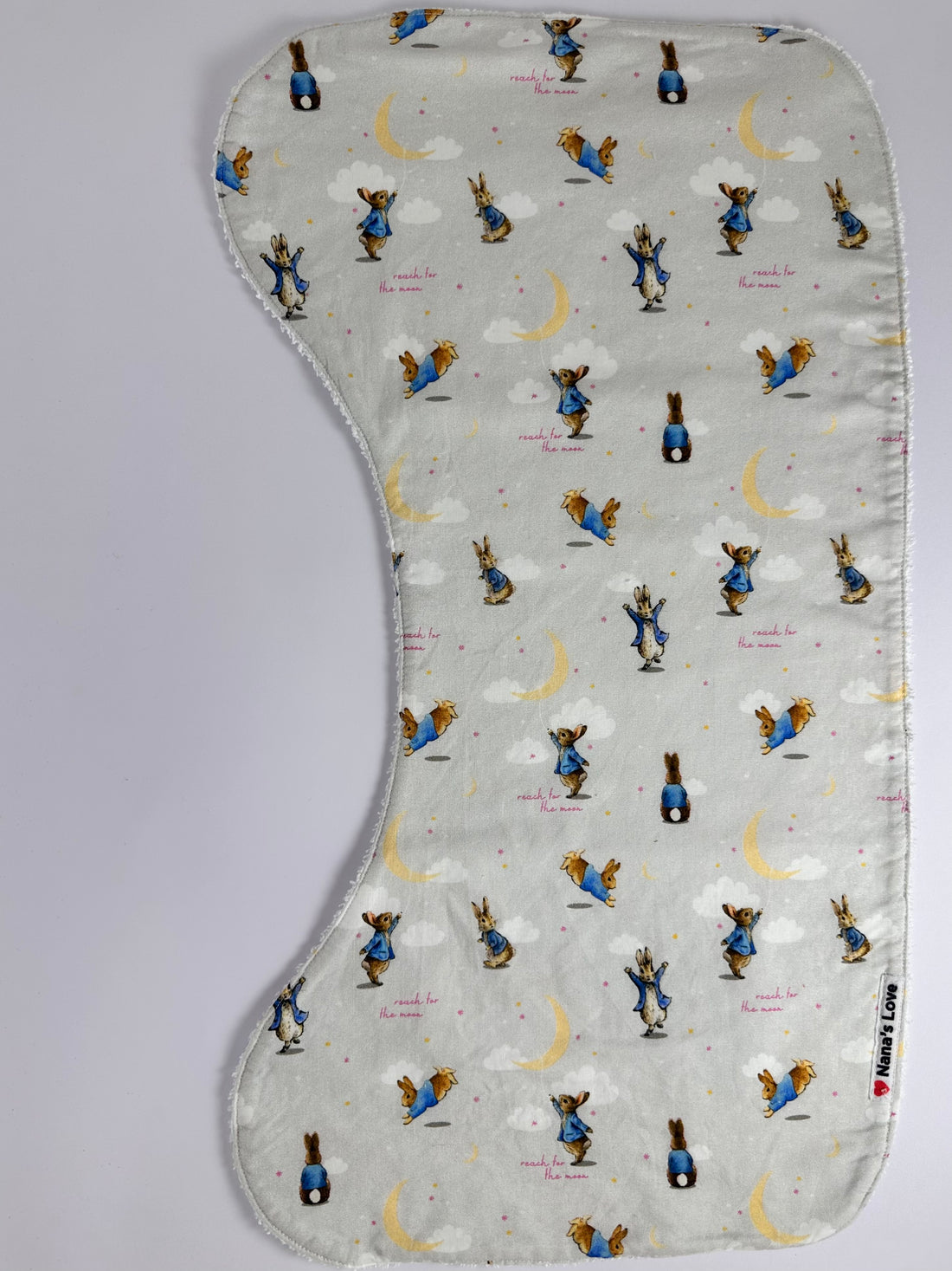 Burp Cloth - Peter Rabbit reach for the moon