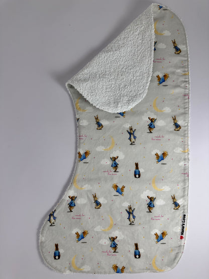Burp Cloth - Peter Rabbit reach for the moon