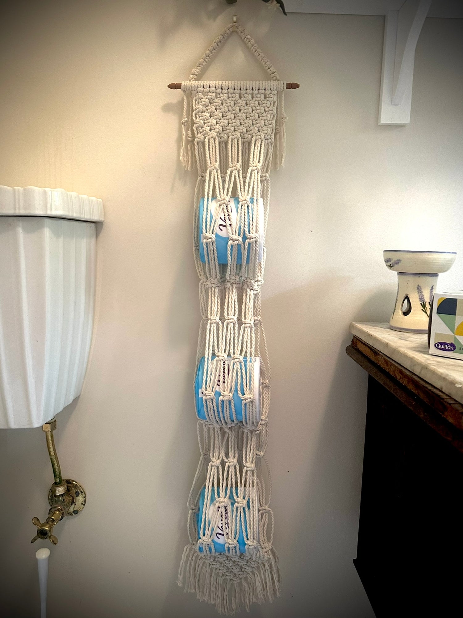 68cm Macrame Toilet Paper Holder