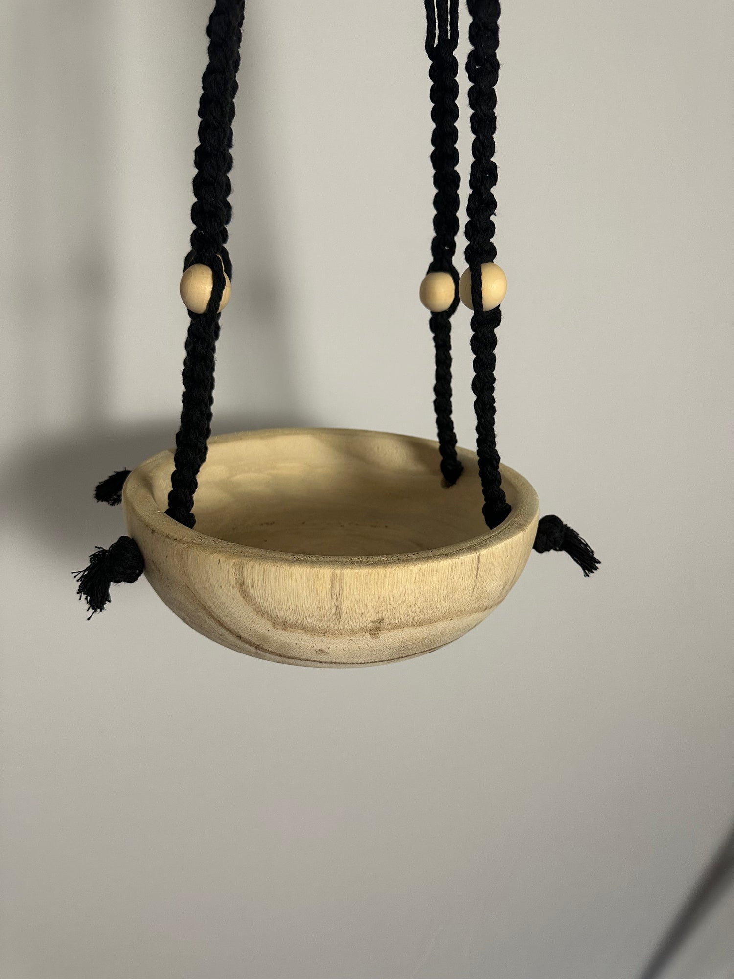 Black Macrame Plant Holder Hanger