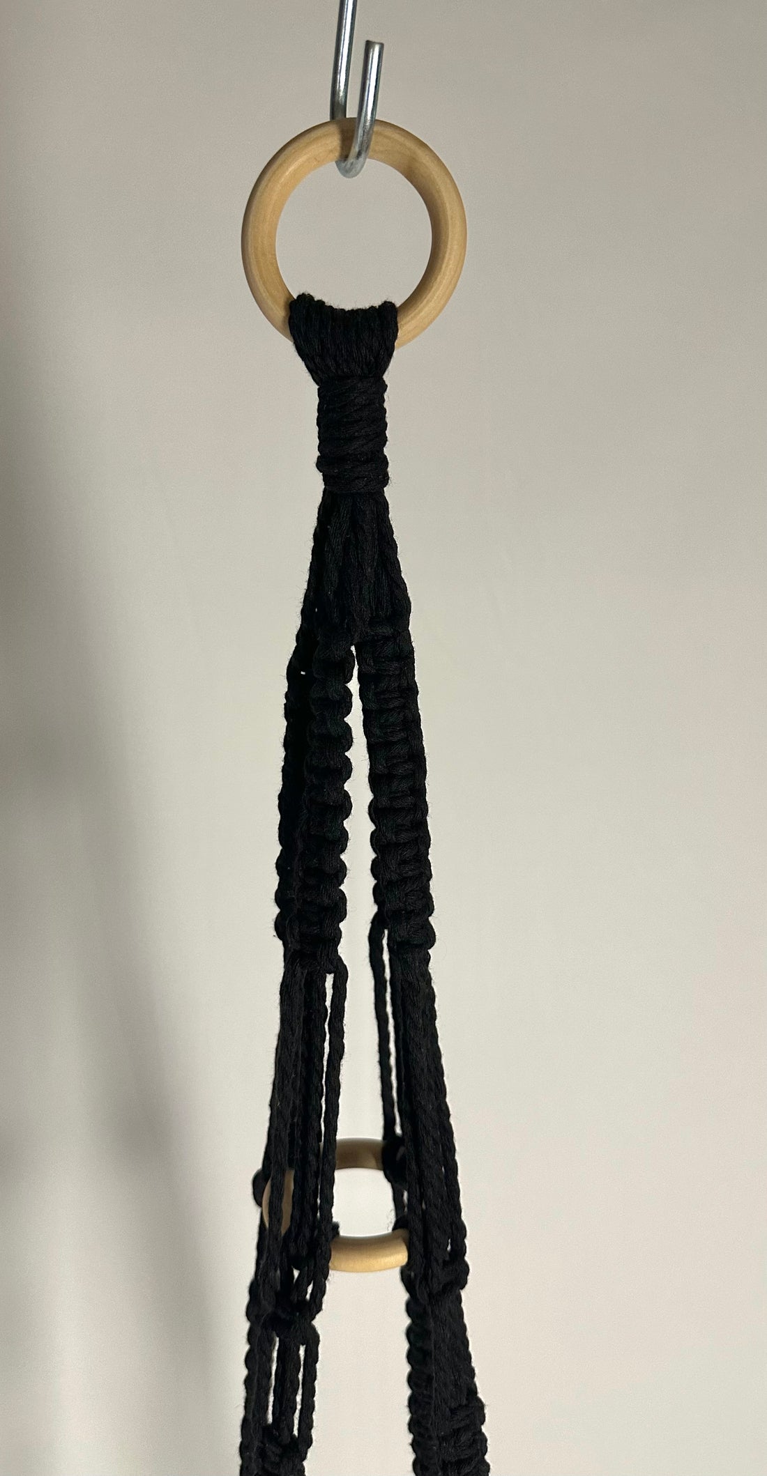 Black Macrame Plant Holder Hanger