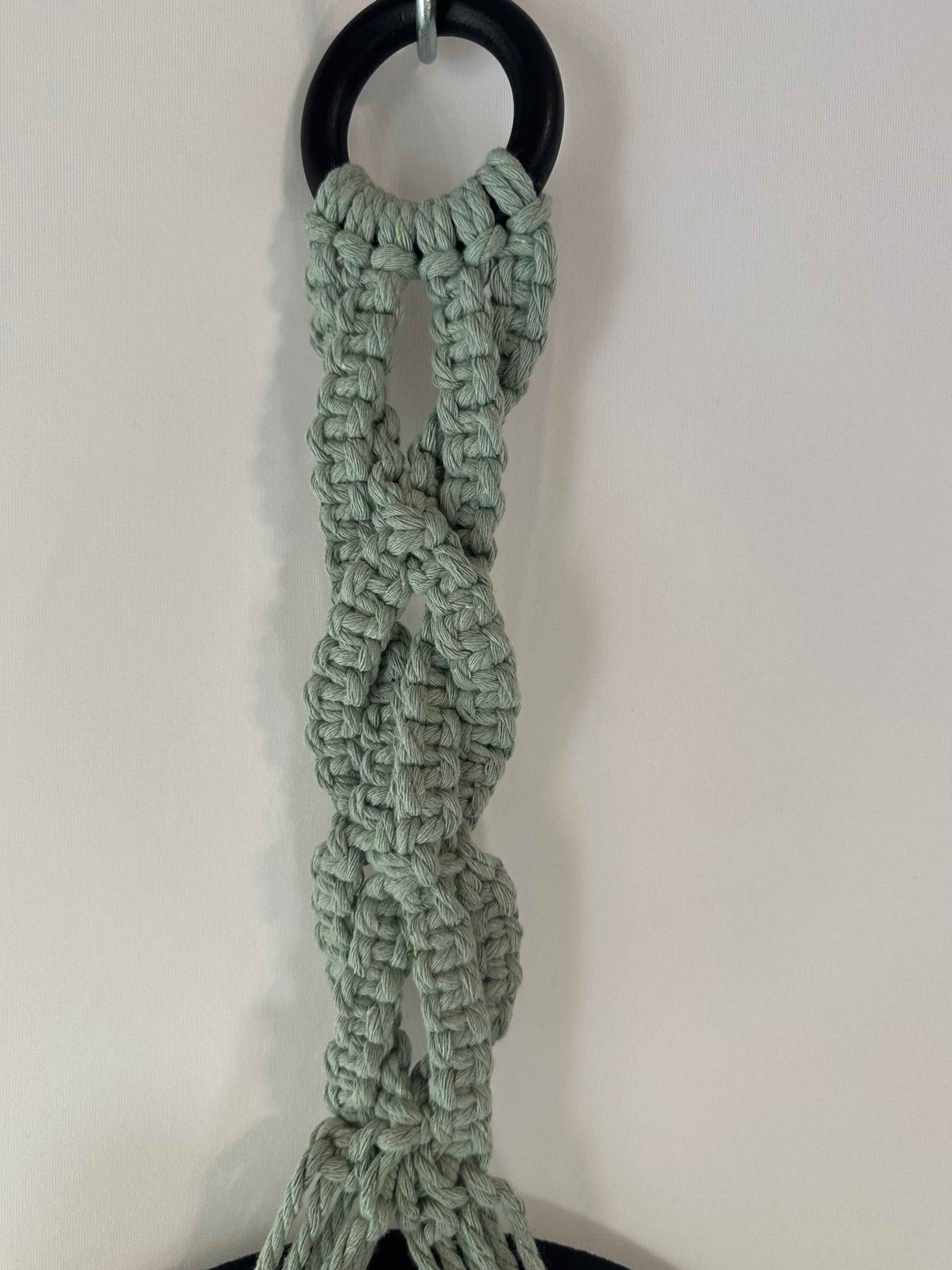 Double 132cm Sage Macrame Hat Holder